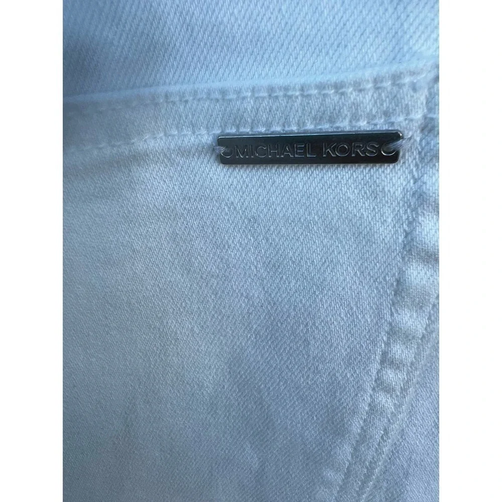 D4 Michael Kors White denim joggers NWT SZ 4